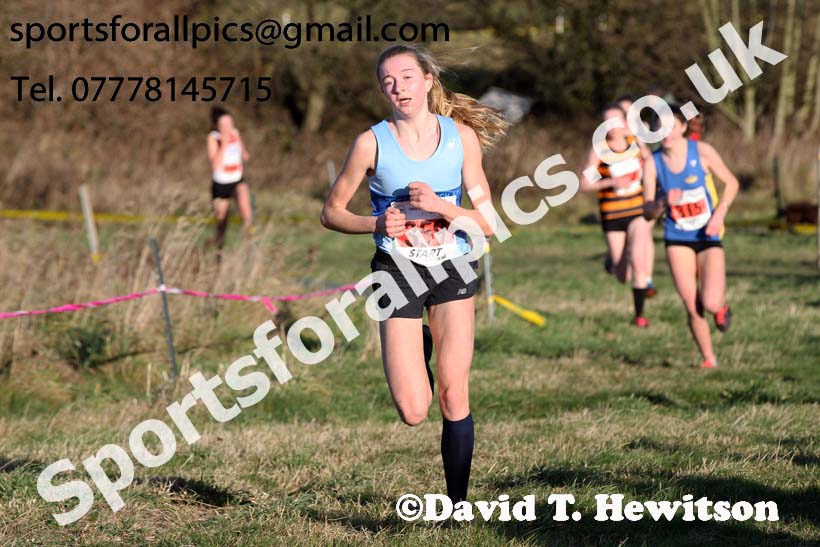 Girls under-15s North Eastern Cross Country, 2018 Northern Cross Country Champs., Wrekenton, Gateshead. Photo:  David T. Hewitson/Sports for All Pics